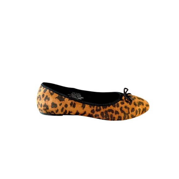 French Connection Women Leopard Print Ballet Flats With Bow Accent 9 NWOB - Picture 4 of 8